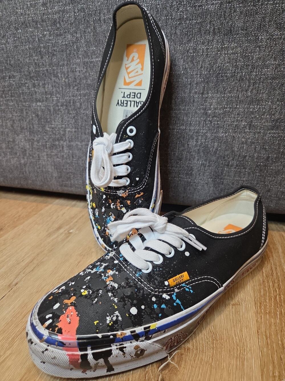 Vans x Gallery Dept Authentic 44 Art That Kills Black 10.5 VN000EEUBLA No Box